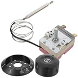 DEARMAMY Thermostat Ersatzteil für Backofen Airfryer Wasserkocher mit Schrauben und Crimpklemmen Vielseitig Einsetzbarer Temperaturregler für Präzise Temperaturkontrolle und Sichere