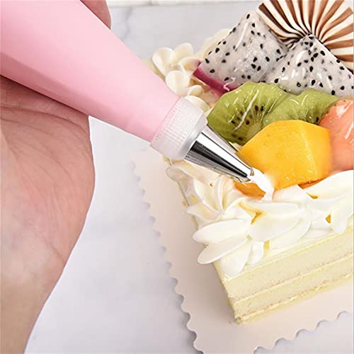 4pcs / pack banketbakkerijtas siliconen icing piping crème gebakzak spuitmond DIY Cake Decoreren Bakken Decoreren… - Image 8