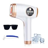 IPL Haarentfernungsgerät mit Kühlfunktion für Zuhause, 5 Energiestufen und 2 Modi, geeignet für Frauen und Männer zur Anwendung an Gesicht, Armen, Beinen, Achseln und der Bikinizone