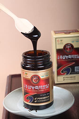 Pocheon Korean Red Ginseng Concentrated Pure Extract Royal 240g, Ginsenoside Rg1+Rb1+Rg3=6mg/g High Solid State 70% 6Years Root by Pocheon Ginseng Farmers Associate – vue 7