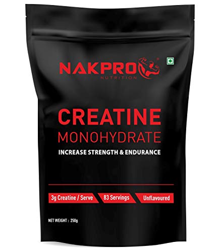 NAKPRO MICRONIZED CREATINE MONOHYDRATE | Highest Grade, Fast Dissolving & Rapidly Absorbing Creatine helps Muscle…