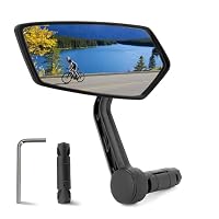 Rétroviseur Vélo Extensible, Verre Anti-éblouissement, Rotation 360°, Pour Guidon 20-23 Mm (gauche)