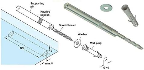 Gas N Pow3r Concealed Shelf Supports Brackets 120mm Floating Hidden Masonary Fix HEAVY DUTY x4