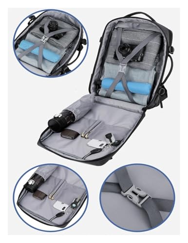 Sac à dos d'école extensible de grande capacité avec revêtement imperméable - 7