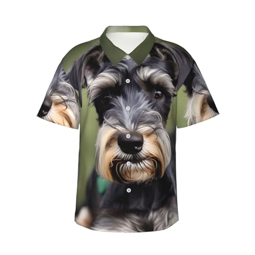 Chemise de plage schnauzer homme pour vacances d'été