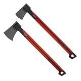 INTERTOOL Splitting Maul and Axe Set, 5 lbs Heavy Duty Maul with 28-inch Handle, 4 lbs Full-Size Axe with 28-inch Handle, Shock Absorbing, Anti-Slip HT08-0298-0296