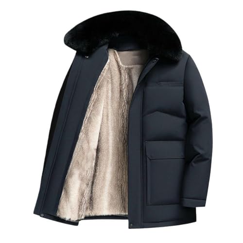 Chaqueta acolchada contra el frío intenso para hombres de mediana edad