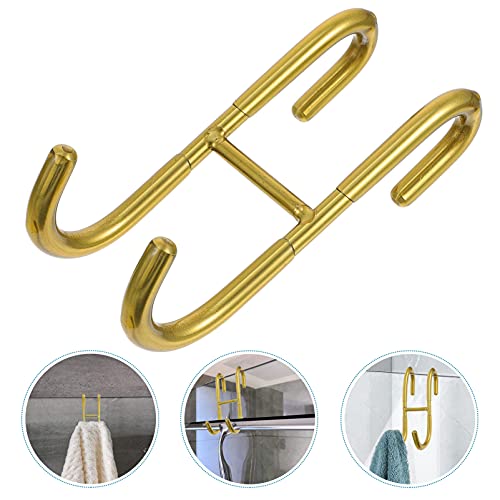 DOITOOL Stainless Steel over Door Hooks 2Pcs Punch-Free Hanging Hooks for Bathroom Kitchen Storage Organizer Hold Towels Clothes Hats Space Saving - Image 4