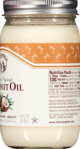 La Tourangelle, Organic Refined Coconut Oil, Great For Cooking, Baking, Hair, And Skin Care, 14 Fl Oz #TOP5