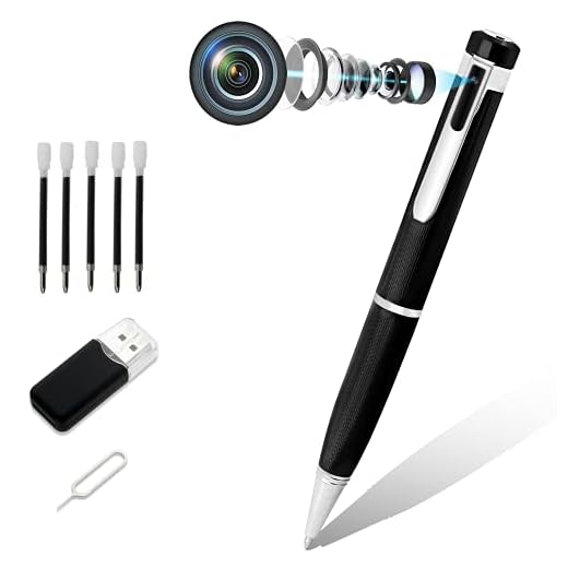 Cámara espía cámara espía con cámara 1080p cámara espía HD con Tapa de Lente, cámara de 16 GB Micro SD integrada y Lector Micro SD y 5 tintas Inc, Voz e Imagen DVR multifunción ejecutiva