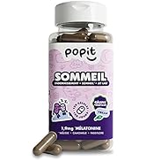 POP IT Mélatonine 1,9mg Sommeil Adulte - 120 Gélules Végétales - Cure de 4 Mois - Vegan, Sans Glu...