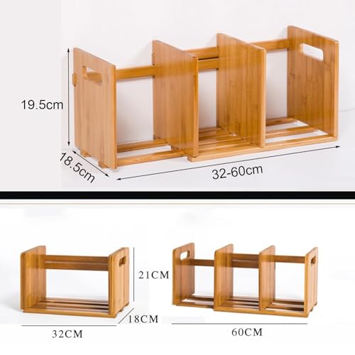 Estantería de escritorio de madera extensible multiusos con estante expositor modular 4