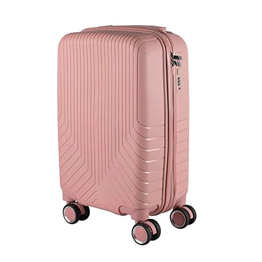 Mala de bordo em Polipropileno 4 rodas 360º - AeroMalas Sérvia (Rose)