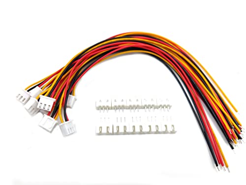 daier 20 Sets Jst Xh 2.54 3 Pin Connector Plug Male miniatura 2