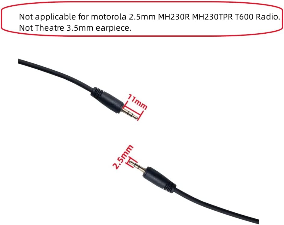 Walkie Talkie Earpiece with Mic Covert Acoustic Tube Compatible with Cobra Microtalk PX650 Cxt195 Cx112 PX655 ACXT1035r ACXT145 ACXT545 RX385 RX685 Two Way Radio 10 Pack