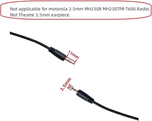 Miniatura 6 de Walkie Talkie Earpiece Headset with Mic PTT Compatible with Cobra Microtalk PX650 PX655 Cxt195 Cx112 PX655 ACXT1035r ACXT145 ACXT545 RX385 Two Way