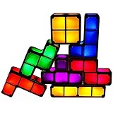 CSDM.AI DIY Tetris LED Schreibtischlampe, Puzzle Night Light Stackable Table Lampe for Baby Children es Bedroom, Seven Combinations