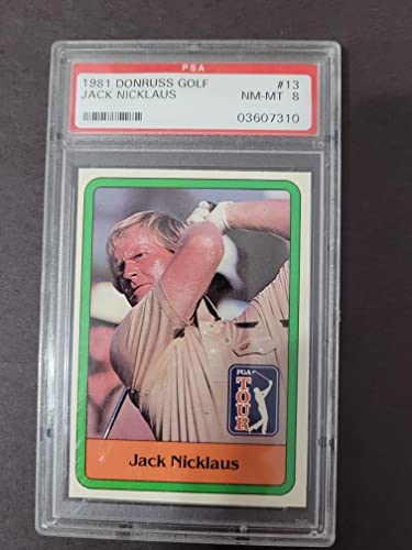 Jack Nicklaus Rookie Card RC 1981 Donruss Golf #13 PSA