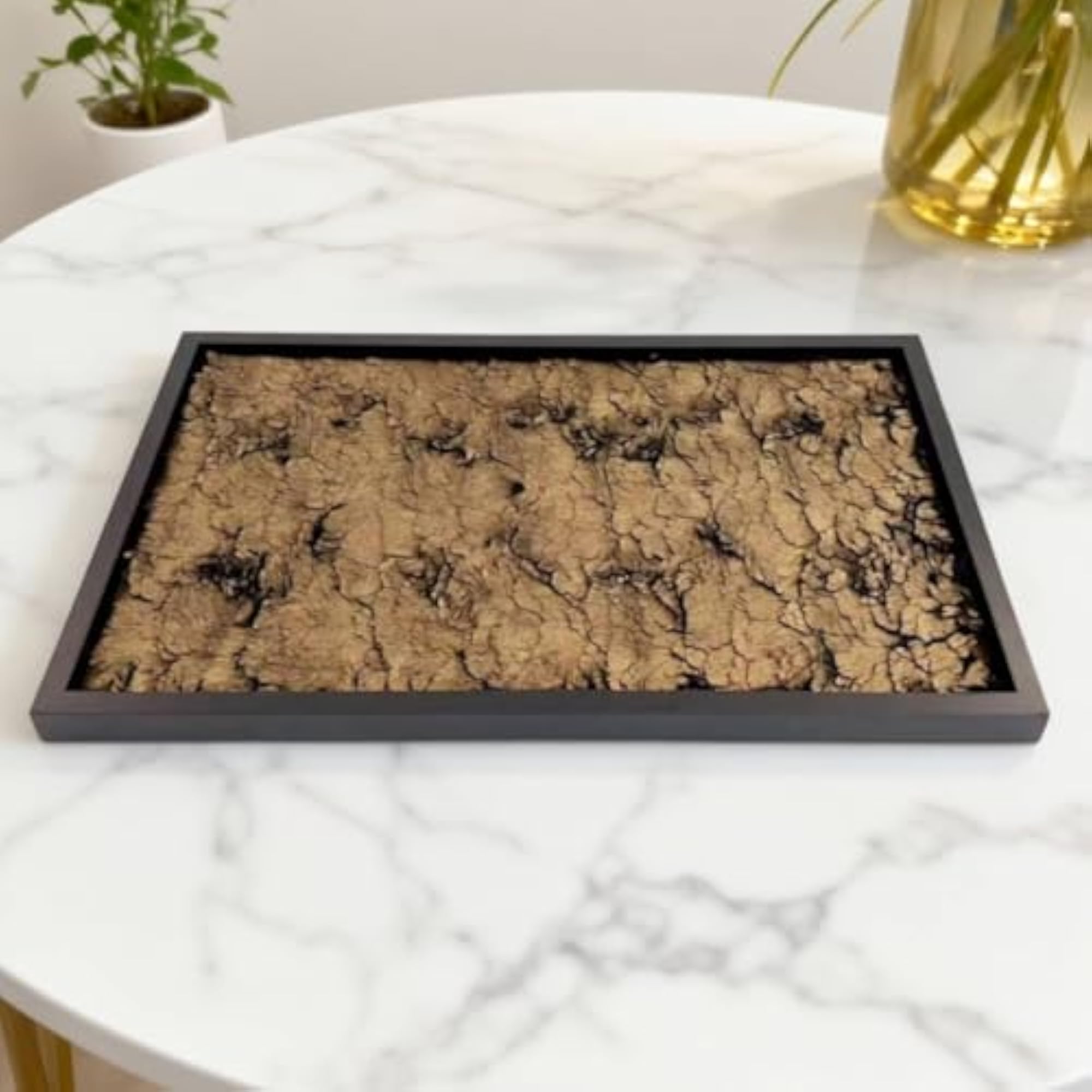 Light Luxury Design Bark Texture Decorative Tray