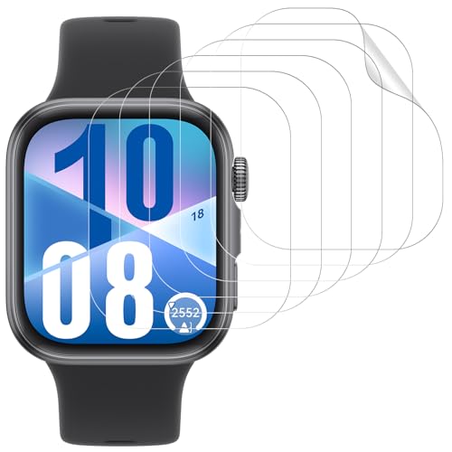 Joeyu 6 Pack Screen Protectors for Huawei Watch Fit 4, Soft TPU Watch Screen Protector, HD Clear, Full Coverage, Scratch Resistant,Tempered Glass