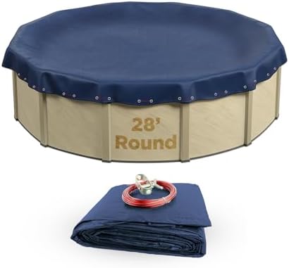 Buffalo Blizzard Economy 28 ft Round Winter Pool Cover | Blue/Black