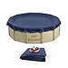 Buffalo Blizzard Deluxe Winter Cover for 28-Foot Round Above-Ground Swimming Pools | Blue/Black Reversible | 3-Foot Additional Material for Secure Installation