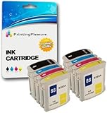 tinta hp 88 cyan 3 anos de garantía Printing Pleasure 8 Compatibles HP 88XL Cartuchos de Tinta Reemplazo para HP Officejet Pro K550 K550dtn K5300 K5400 K5400dn K5400dtn K5400n K8600 K8600dn - Negro/Cian/Magenta/Amarillo, Alta Capacidad