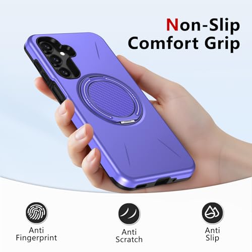 Aropuktek for Samsung A16/A17 Phone Case, Built-in Metal Kickstand, Purple by Aropuktek - Used condition - Image 4