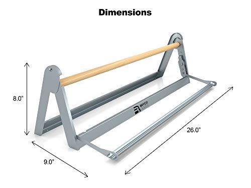 Paper Roll Dispenser And Cutter - Long 24" Roll Paper Holder - Great Butcher Paper Dispenser, Wrapping Paper Cutter, Craft Paper Holder Or Vinyl Roll Holder - Wall Mountable #TOP2