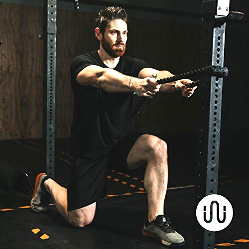 Rilla Rope Boomerang, Fitness Accessory Rope for Kettlebell, Dumbbell, Strength, Endurance Training, Flexibility, Crossfit, Home Gym, and Yoga, Multi Use Gym Equipment (Single)