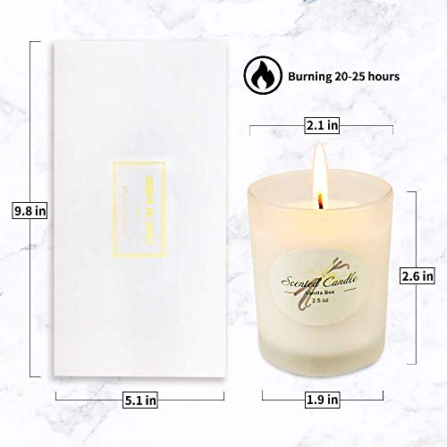 Scented Candles Gift Set, Soy Wax 2.5 oz Per Cup Portable Glass Candles Women Gift for Aromatherapy 8 Pack