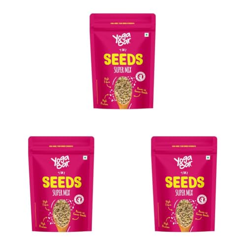 Image of Yogabar 7-in1 Seeds Mix 250g | Mixed Seeds Chia, Pumpkin, Flax, Sunflower, Watermelon, Sesame & Soy Nuts Mix | Rich in Protein & Fibre | High Protein Snack with Anti-Oxidants (Pack of 3)