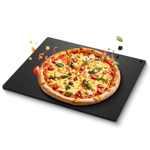 Dibaful 38 x 33 cm Backstahl in 8 mm Stärke für Pizza Brot | Pizzabackstahl für Backofen Ofen und Grill | Baking Steel Stahl Stahlplatte Rechteckig Pizzastein aus Hochwertigem Stahl