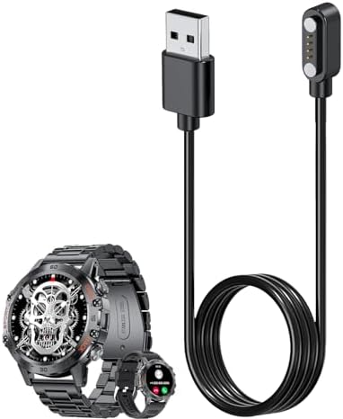 Smart Watch Charger for SUNKTA A230+ 3.3Ft/100cm 4 Pin USB Portable Magnetic Charging Cable Cord for SUNKTA A230+ Smart Watch