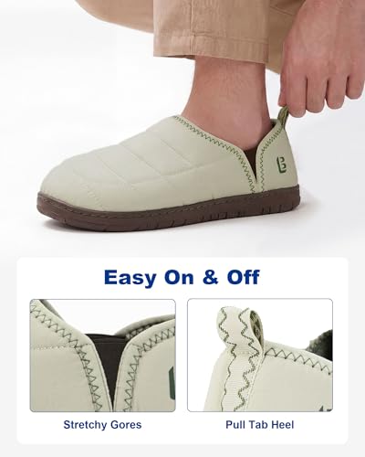 Image of LongBay Men's Outdoor Slippers Two Tone Indoor Bedroom House Shoes Gifts