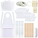 Sntieecr 158 Pieces DIY Tie Dye Kit for Kids Adult Party Group, T-Shirt Fabric Tie-Dye Kits with Two Size Plastic Gloves, Rubber Bands, Sealed Bags, Aprons, Protective Tablecloth and Tools