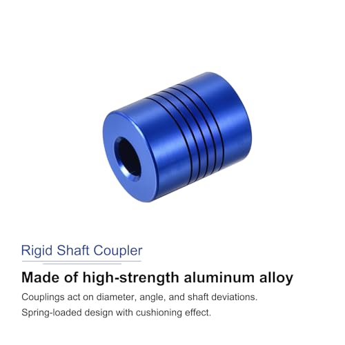 QUARKZMAN 1 Stück 10mm bis 12mm Aluminiumlegierung Wellenkupplung L30xD25 Flexibler Kuppler mit Schrauben für Encoder und Motoren, Blau