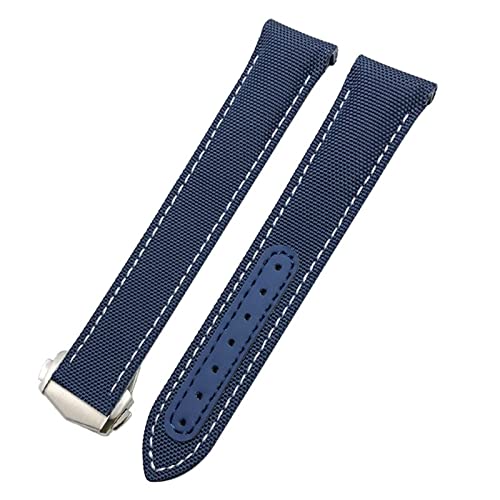 Bracelet de montre en nylon bleu 20mm pour Omega Speedmaster AT150