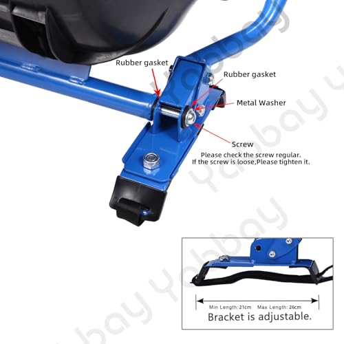 Eco-friendly Hoverboard Seat Attachment - Cool Seat, Swivel Wheel, Adjustable Length - Compatible with 6.5", 8", 8.5", 10" Hoverboards - Safe & Enjoyable Riding for Kids and Teenager