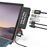 😊Hi-Res 4K HDMI Nur für Surface Pro 7: Bitte stellen Sie sicher, dass Ihr Gerät Microsoft Surface Pro 7 ist. Das Bawanfa Surface Pro 7 Dock erweitert Ihren Bildschirm über den HDMI-Anschluss auf HDTV, Monitore oder Projektoren mit einer Auflösung von bis zu 4K bei 30 Hz. Erleben Sie kristallklares 4K-HDMI-Video auf kompatiblen 4K-Monitoren für ein brillantes hochauflösendes Display.