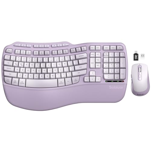 Sablute Wireless Keyboard & Mouse Combo with Rest