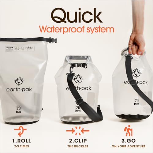Earth Pak Waterproof Dry Bag - Roll Top Waterproof Backpack Sack Keeps Gear Dry for Kayak with Waterproof Phone Case by Earth Pak - Image 5