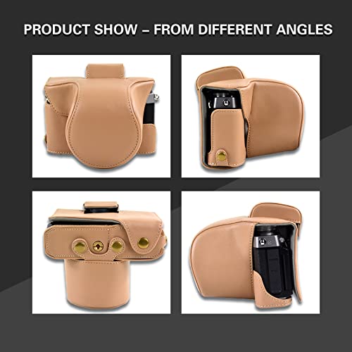 Muziri Kinokoo Zfc Case Pu Leather Protective Camera Case Cover- Compatible For Nikon Z Fc/Zfc And 16-50Mm F/3.5-6.3 Or 28Mm F/2.9 Se Lens - Khaki #TOP2