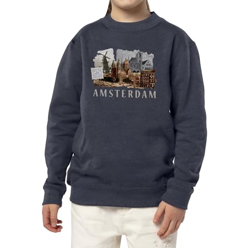 Sweatshirt enfant Amsterdam pour voyage et look collage original