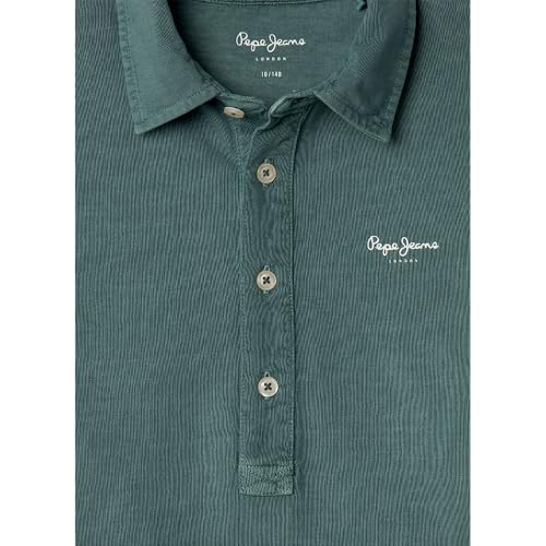 Pepe Jeans Boy's Samuel LS Polo, Green (Hydro Green), 6 Years