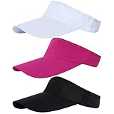 choyaxo 3pcs Sun Visor Hats UV Protection Beach Hats Golf Caps for Men Women Summer Beach Pool Sports Golf