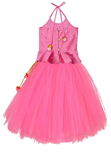 Image of A.T.U.N. Girls' Regular Fit Lehenga Choli (GLHG KSG AMB Yellow 4-5 Years)