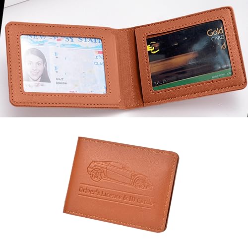 Alieemo Car Registration and Insurance Holder, Leather Vehicle Document Card