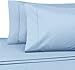 Amazon Basics Essential 4 Piece Cotton Blend Bed Sheet Set, Queen, Smoke Blue, Solid