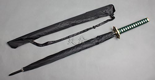Vista 4 de S2717 ANIME KYOUKA SUIGETSU AIZEN SOUSUKE SAMURAI SWORD UMBRELLA 39.5 pulgadas, negro